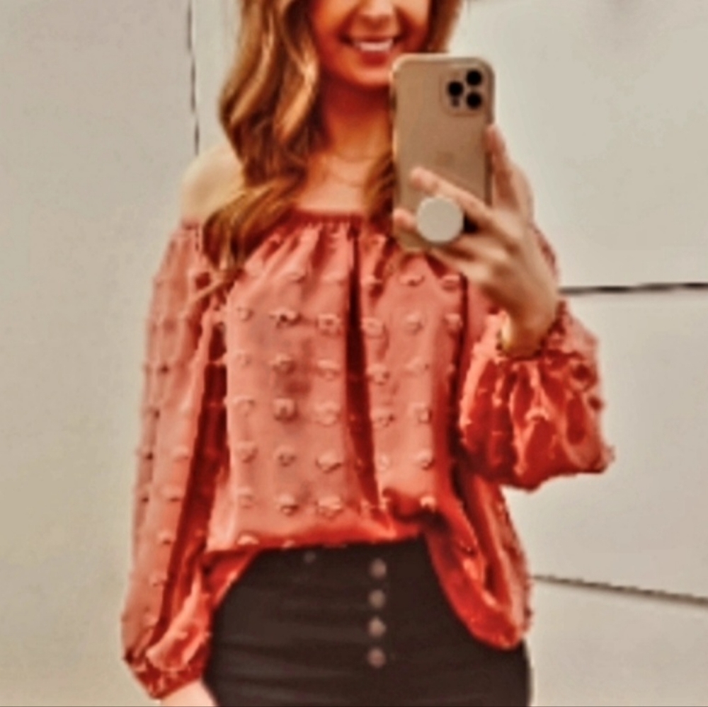 Jollycode Womens Off The Shoulder Tops Chiffon Blouses